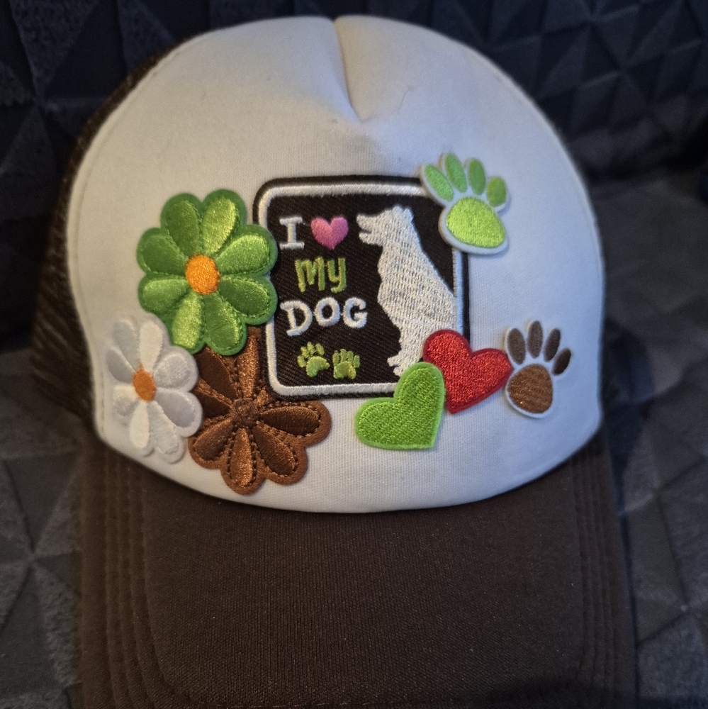 Trucker hat with patches